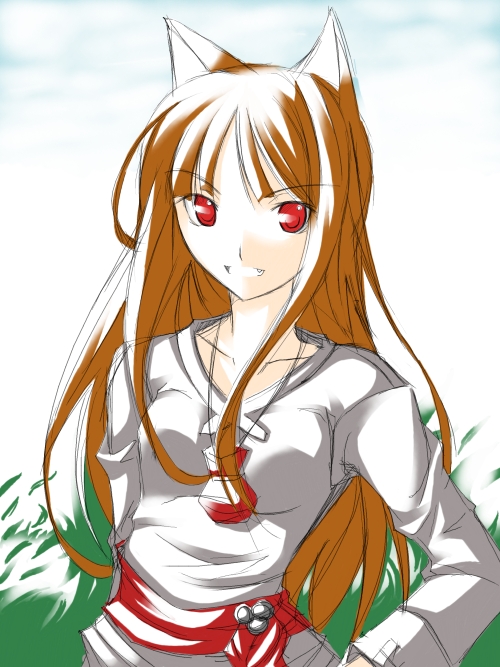 holo, ribi, spice_and_wolf, wolf_ears