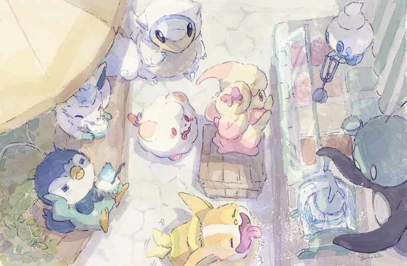0_0, alcremie, alcremie_(ribbon_sweet), alcremie_(ruby_swirl), alolan_form, alolan_sandshrew, alolan_vulpix, artist_name