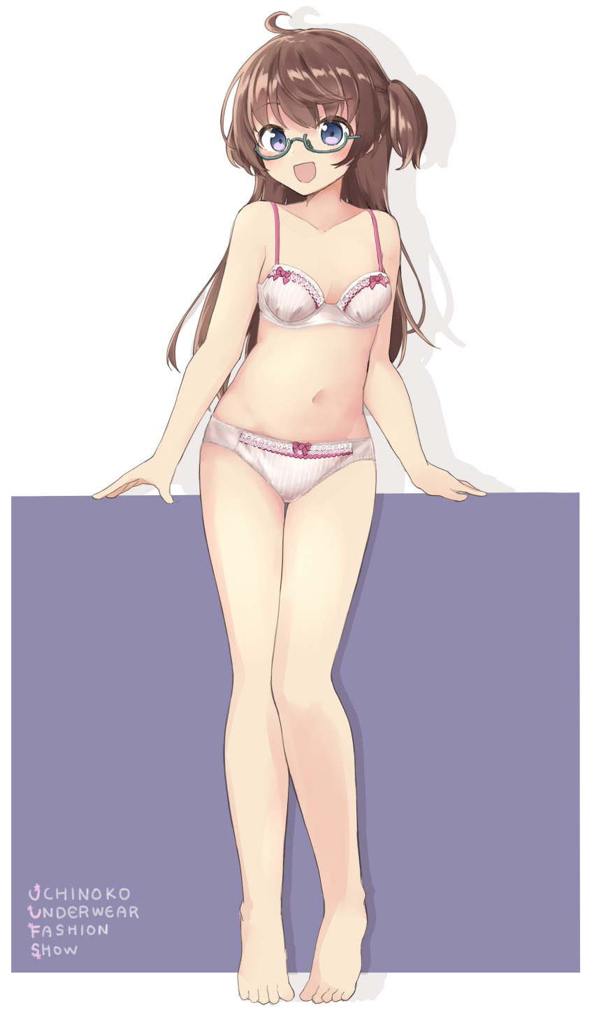1girl, :d, absurdres, amemiya_sekira, bangs, bare_arms, bare_legs, bare_shoulders