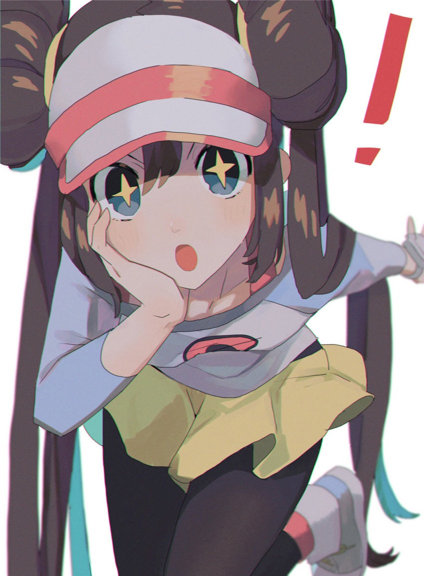 !, +_+, 1girl, :o, bangs, black_legwear, blue_eyes, blurry