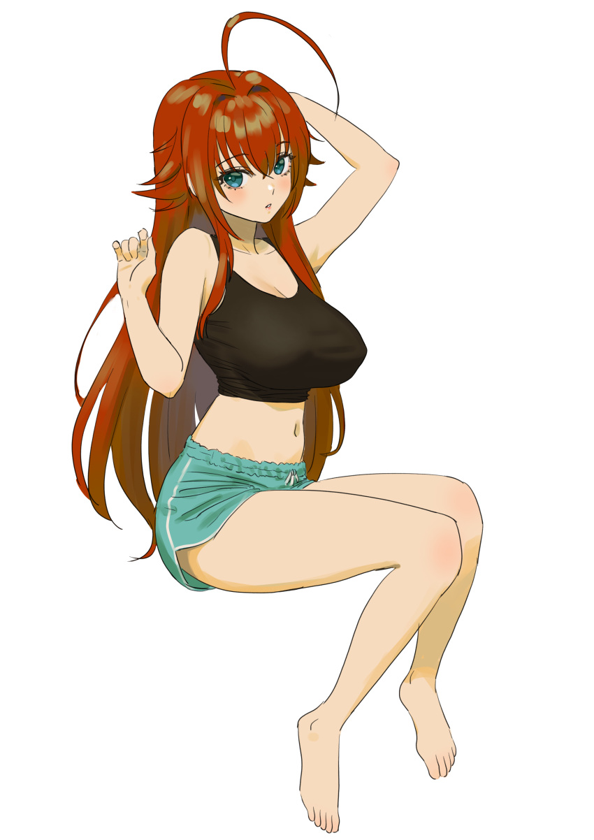 1girl, absurdres, ahoge, blue_eyes, breasts, carlo_montie, closed_mouth, full_body