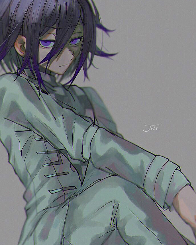 1boy, bangs, black_hair, closed_mouth, commentary_request, dangan_ronpa_(series), dangan_ronpa_v3:_killing_harmony, eyebrows_visible_through_hair