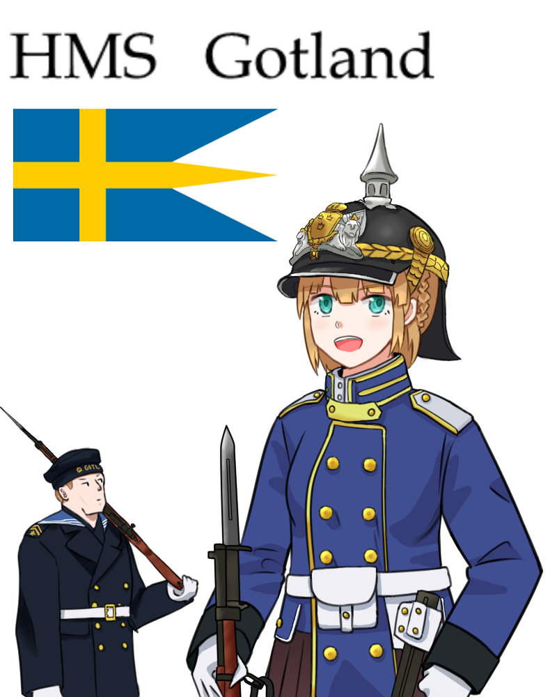 1boy, 1girl, :d, aqua_eyes, bayonet, belt, belt_pouch, blonde_hair