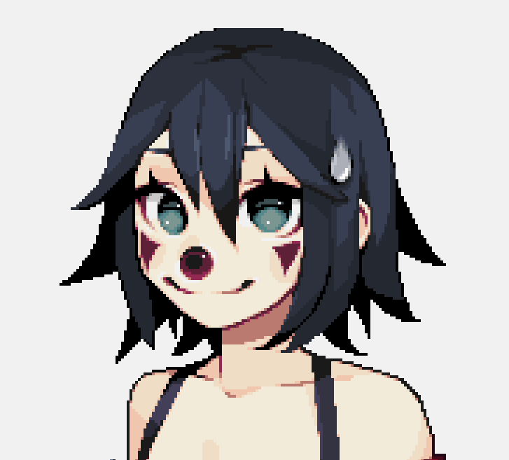 1girl, 98fumi, bangs, bare_shoulders, blue_eyes, closed_mouth, collarbone, commentary