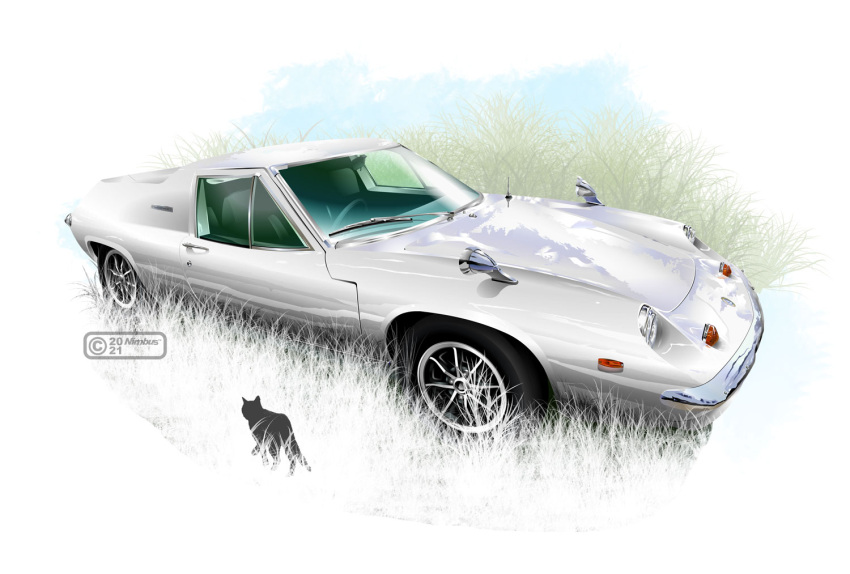 artist_name, car, cat, from_side, ground_vehicle, headlight, lotus_(brand), lotus_europa