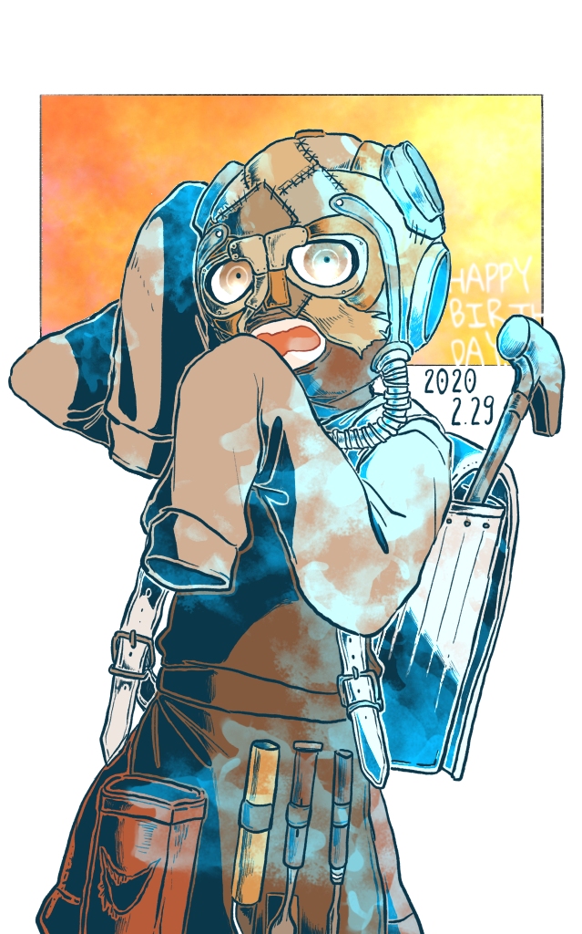 1boy, backpack, bag, brown_eyes, brown_sweater, commentary_request, cowboy_shot, dangan_ronpa_(series)