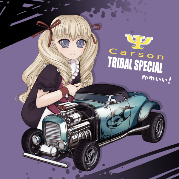 blue_eyes, burnout_paradise, car, drill_hair, frills, lola_(venus_versus_virus), long_hair, mole