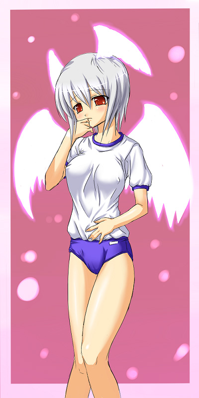 altima, buresu, buruma, final_fantasy, final_fantasy_tactics, grey_hair, gym_uniform, head_wings