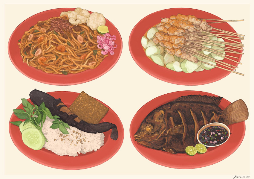 cucumber, cucumber_slice, fajar_k, fish, food, food_focus, fried_fish, fruit
