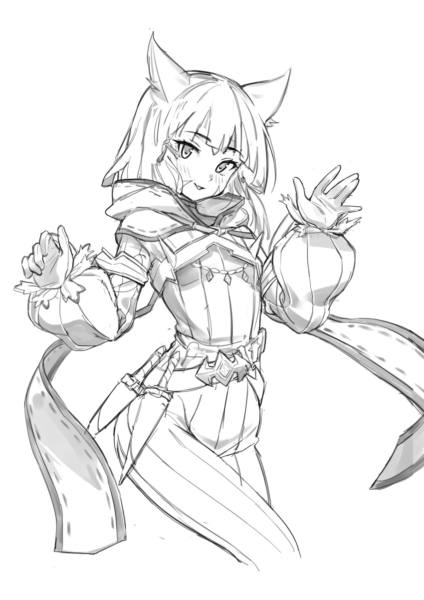 1girl, absurdres, animal_ears, bangs, blunt_bangs, bodysuit, breasts, cat_ears