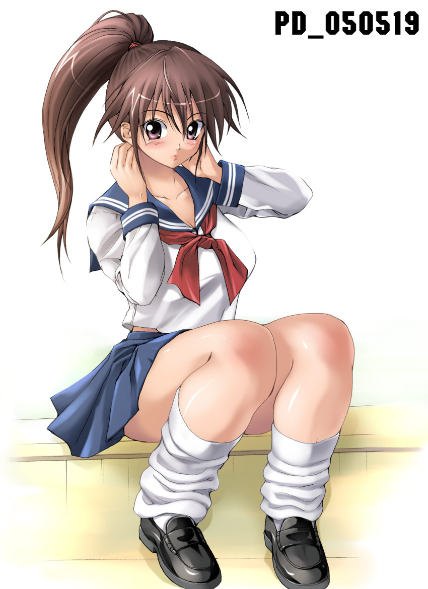 brown_hair, highres, ichigo_100, ichigo_100_percent, kitaoji_satsuki, mujoh, ponytail, school_uniform
