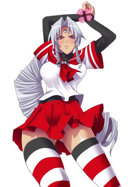 blush, drill_hair, ifuji_shinsen, long_hair, no_panties, os, school_uniform, striped
