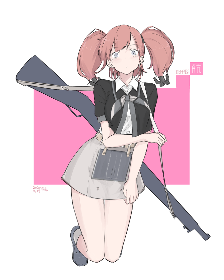 1girl, anchor_hair_ornament, atlanta_(kantai_collection), black_shirt, breasts, brown_hair, cosplay, full_body