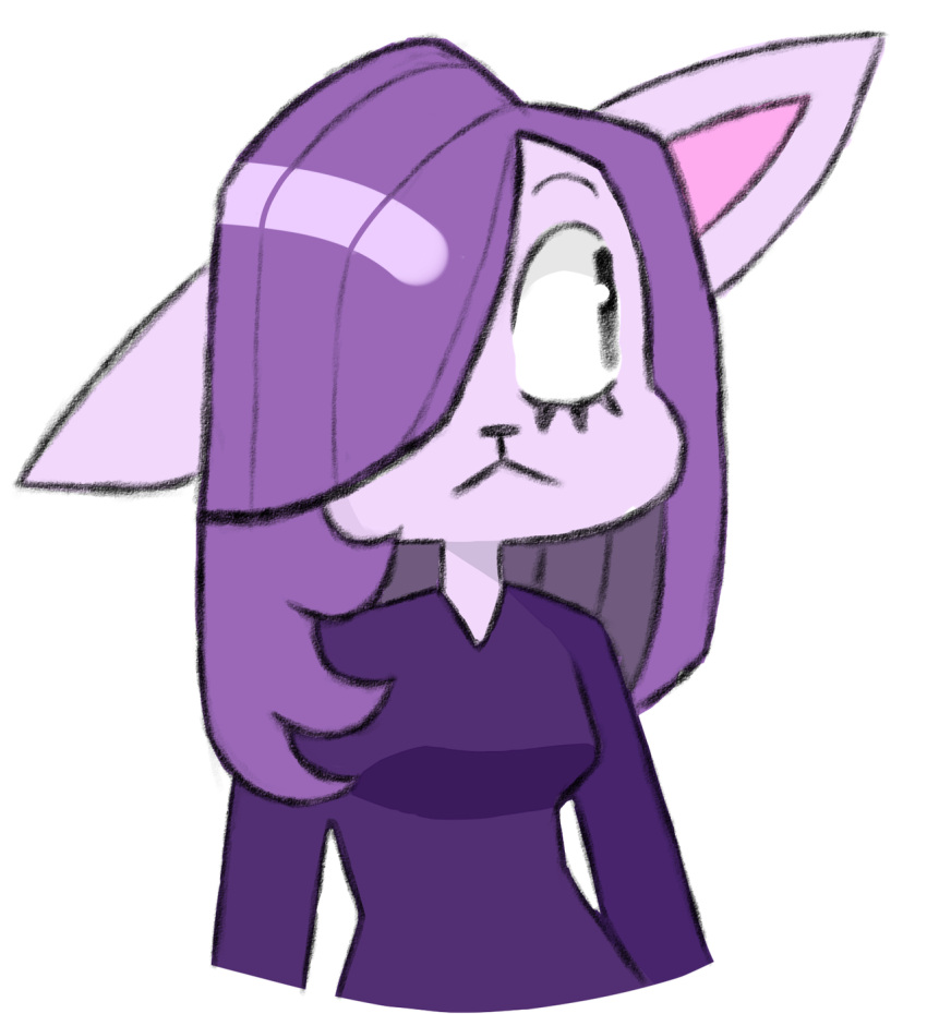 1girl, animal_ears, animal_nose, arms_at_sides, bangs, body_fur, breasts, cat_ears