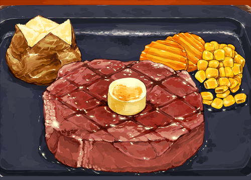 artist_name, butter, corn, food, food_focus, lilac_(p-f_easy), lowres, meat