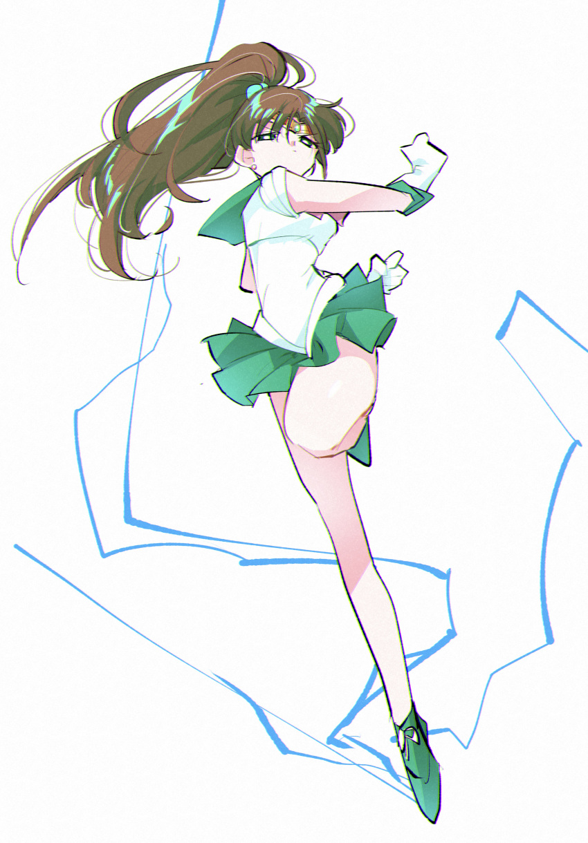 1girl, absurdres, angry, bishoujo_senshi_sailor_moon, brown_hair, clenched_hands, earrings, electricity