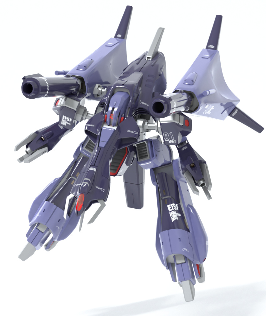 3d, arm_cannon, claws, gassan_(7nan8ku), gundam, highres, looking_ahead, mecha