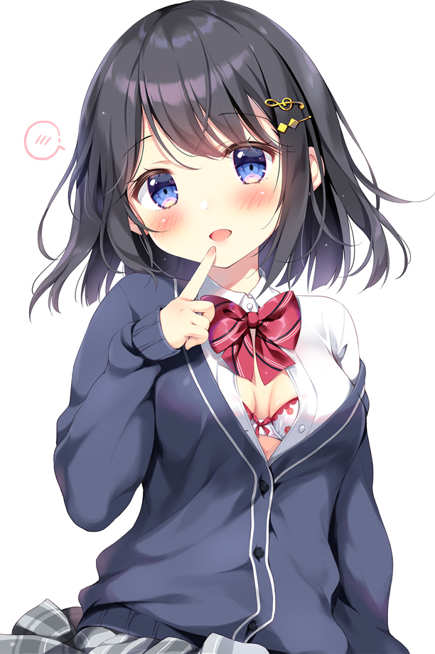 1girl, :d, bangs, black_hair, black_jacket, blue_eyes, blush, bow
