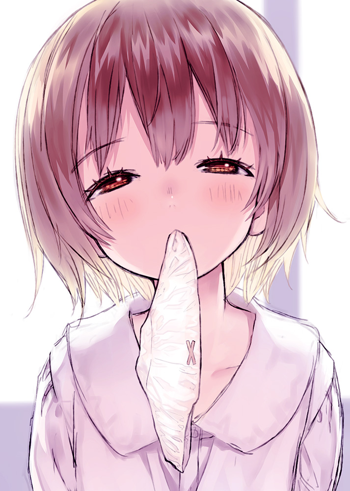 1girl, bangs, blush, bow, bow_panties, brown_eyes, brown_hair, capriccio