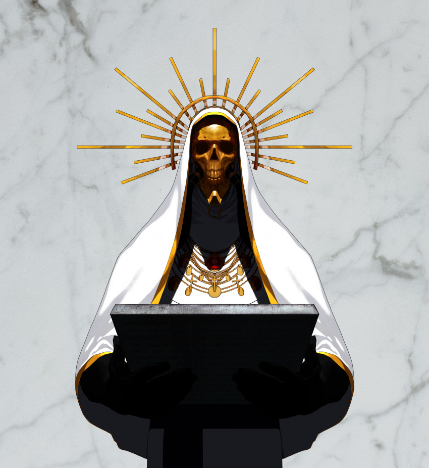 1boy, absurdres, black_gloves, cross, dgk, gloves, gold, highres