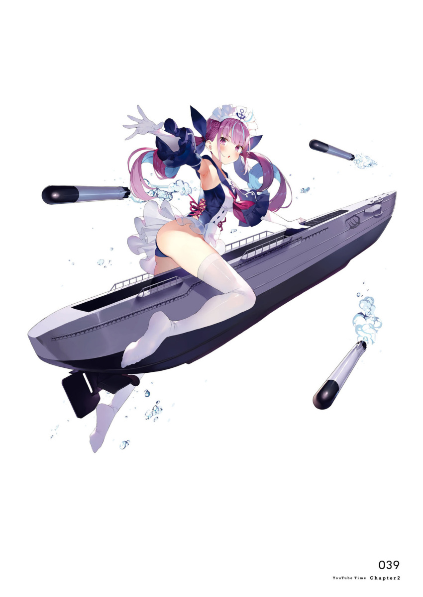 1girl, ahoge, bangs, blue_hair, breasts, eyebrows_visible_through_hair, gaou_(umaiyo_puyoman), highres