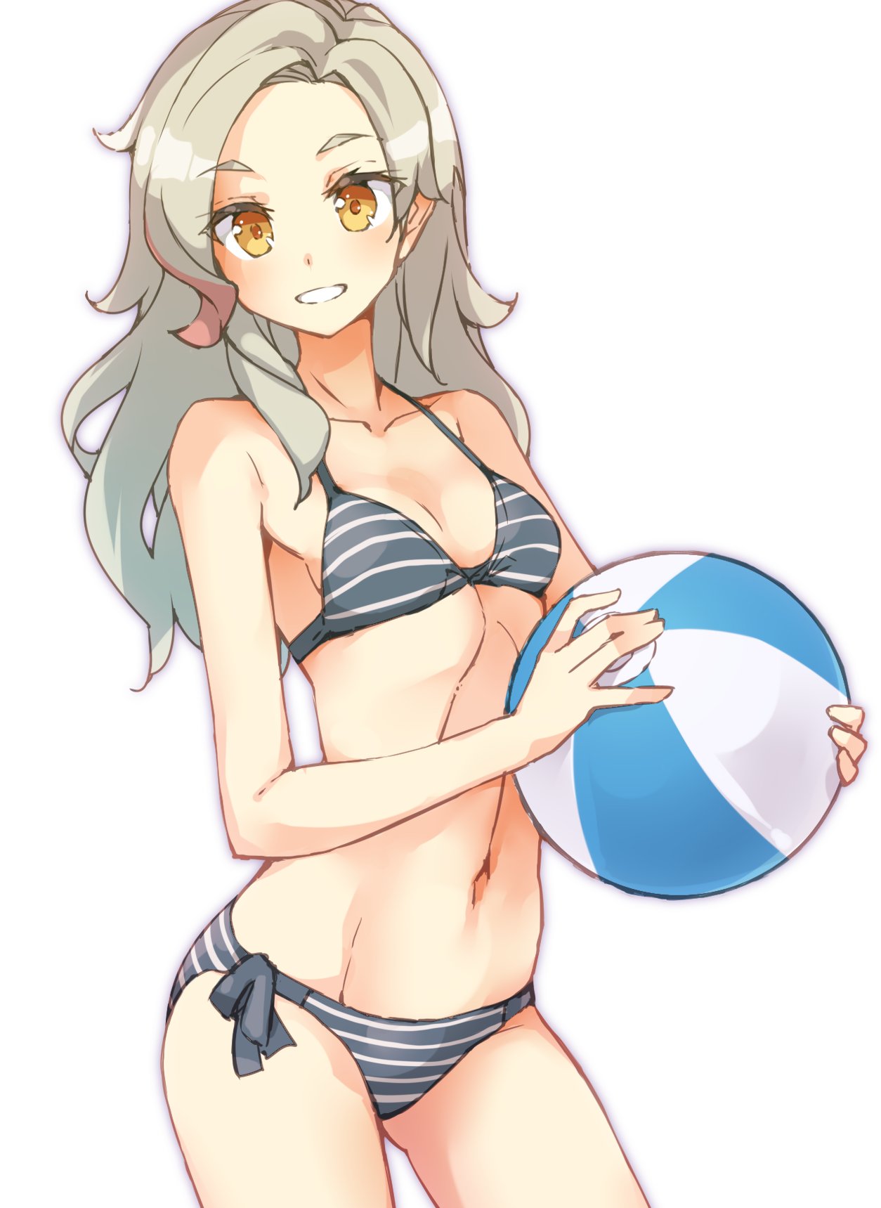 1girl, aikatsu!, aikatsu!_(series), ass_visible_through_thighs, ball, bangs, bare_legs, bare_shoulders