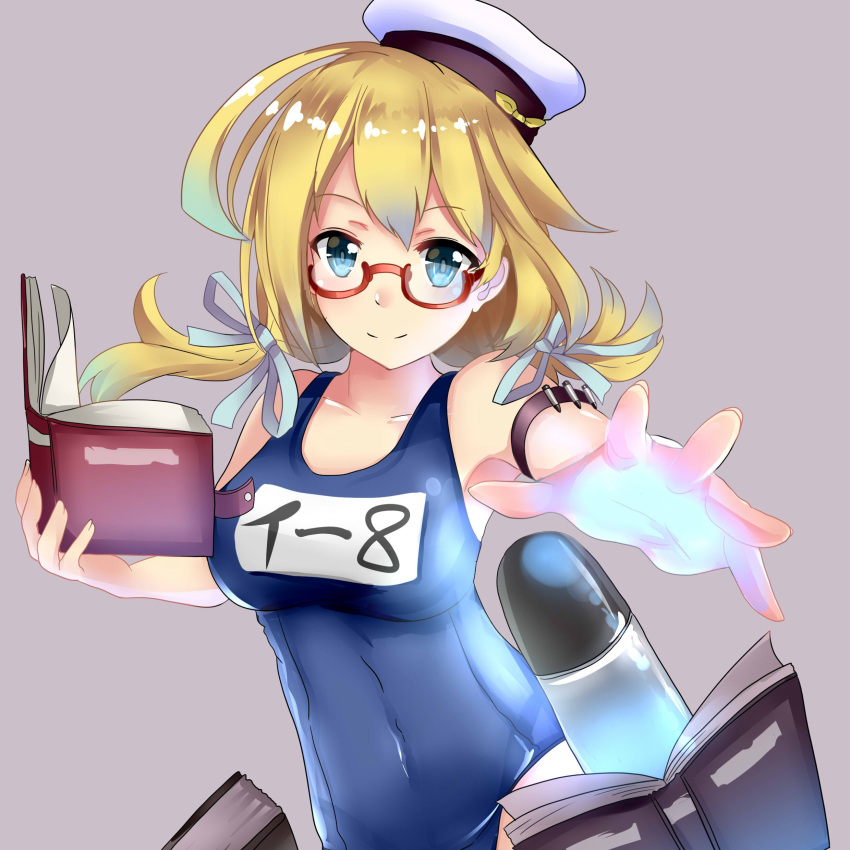 1girl, absurdres, arm_garter, armband, blonde_hair, blue_eyes, book, breasts