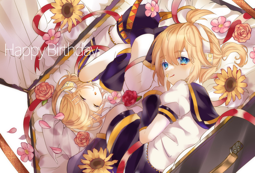 1boy, 1girl, arm_warmers, bangs, bare_shoulders, black_collar, black_shorts, blonde_hair
