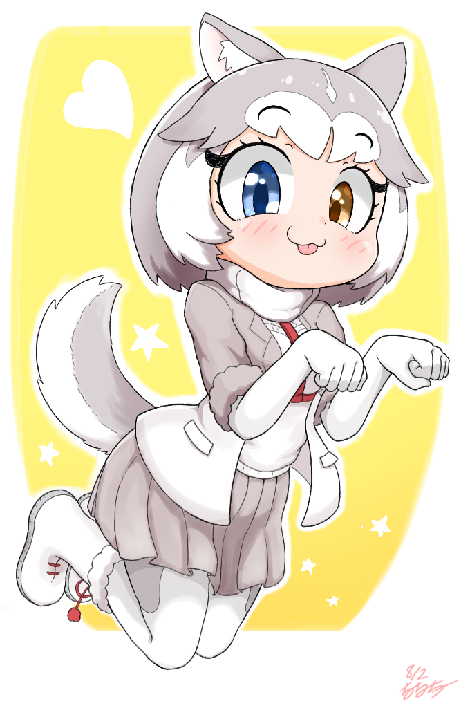1girl, animal_ear_fluff, animal_ears, blue_eyes, blush, commentary_request, dog_(mixed_breed)_(kemono_friends), dog_ears