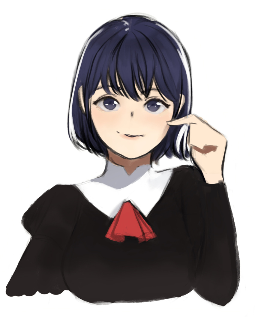1girl, agent_aika, aika_(series), azelweien, bangs, black_delmo, black_jacket, blue_eyes