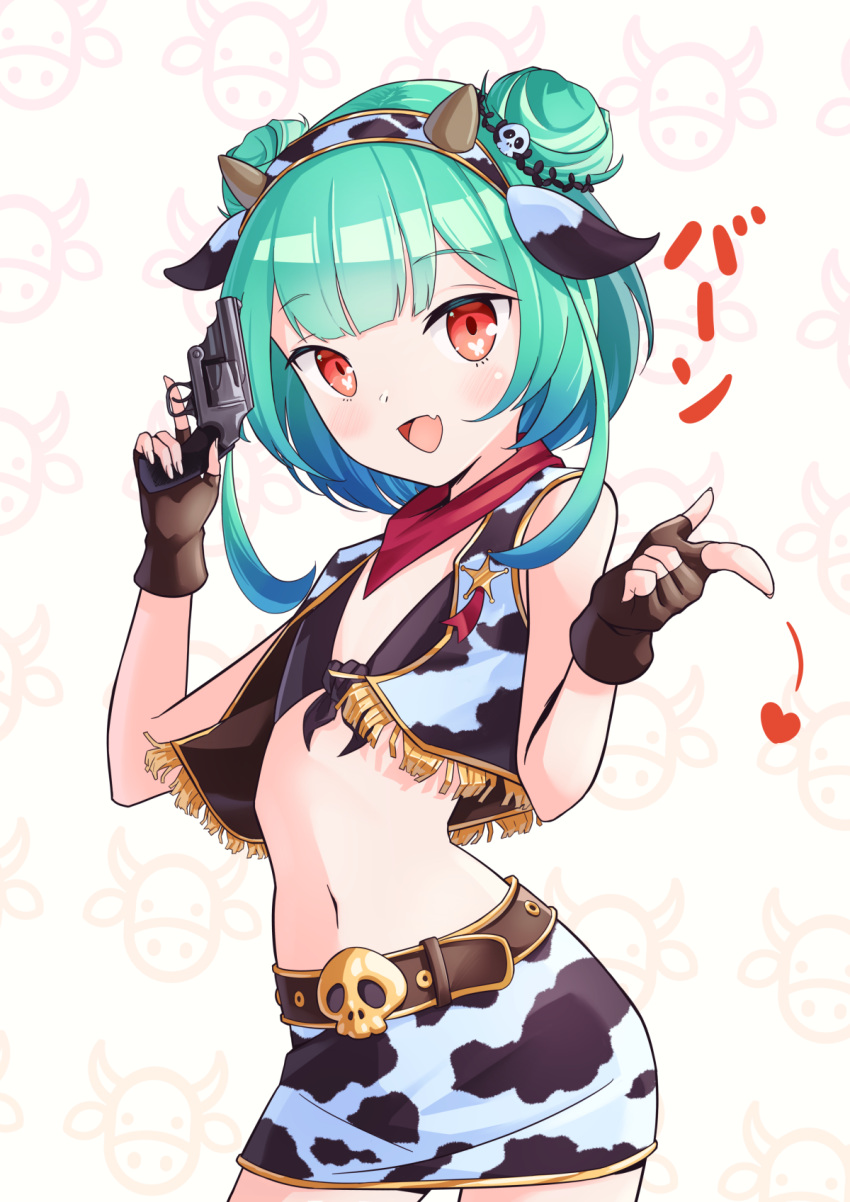 1girl, alternate_costume, animal_ears, animal_print, bandana, belt, belt_buckle, bikini