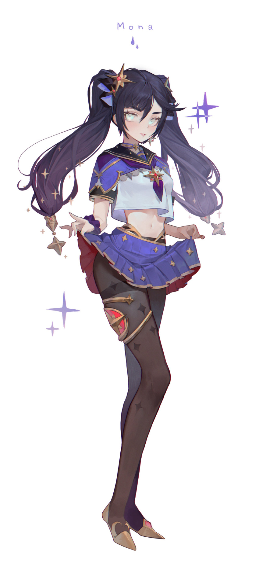 1girl, absurdres, adapted_costume, alternate_costume, bangs, black_hair, black_legwear, blush