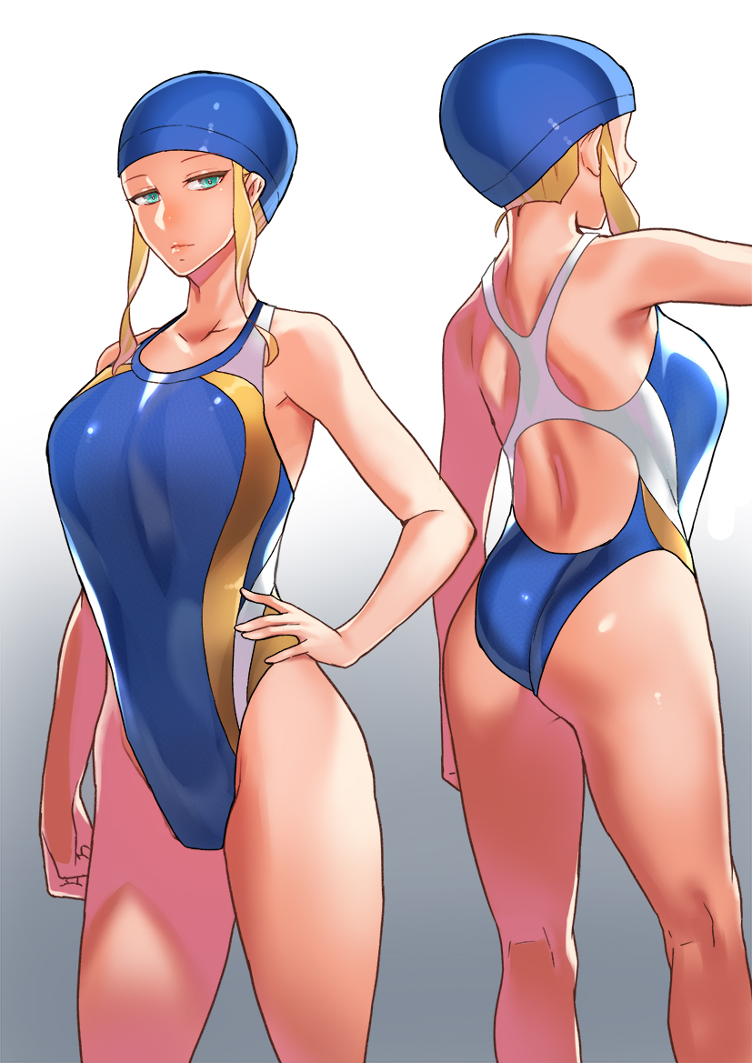 1girl, artoria_pendragon_(all), artoria_pendragon_(lancer), ass, back, bangs, bare_shoulders, blonde_hair