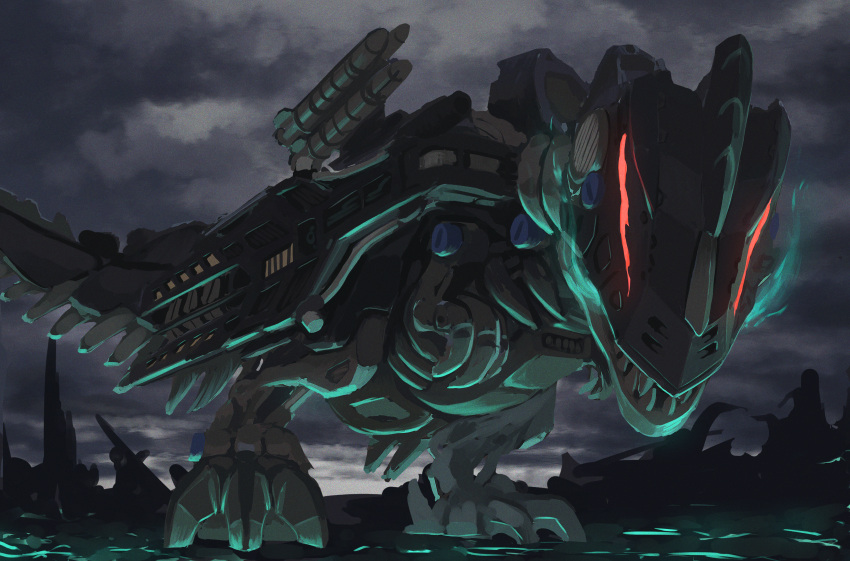 absurdres, alkham, dinosaur, glowing, glowing_eyes, highres, huge_filesize, leaning_forward