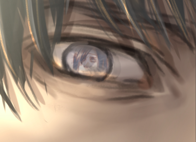 bandage_over_one_eye, bandages, black_hair, brown_hair, close-up, coat, eren_kruger, eren_yeager, facial_hair, jacket, long_coat, long_hair, looking_at_viewer, male_focus, marley_military_uniform, military, military_uniform, seepcobalt, shingeki_no_kyojin, short_hair, stubble, uniform, zooming_in