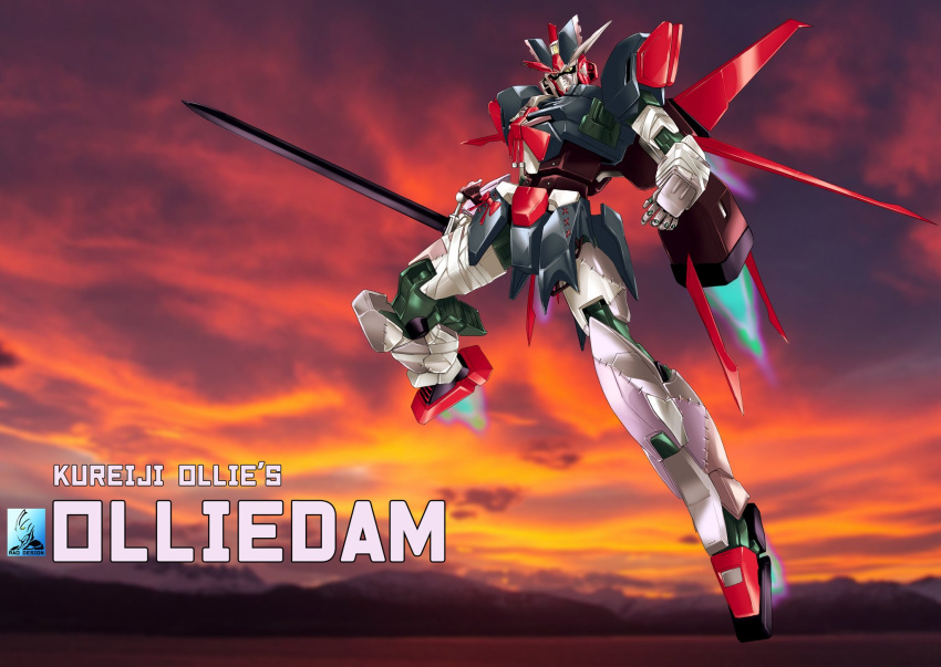aile_strike_gundam, character_name, earthree_gundam, english_commentary, flying, fusion, gundam, gundam_build_divers
