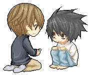 2boys, animated_gif, bags_under_eyes, black_hair, blink, blinking, blush, brown_hair