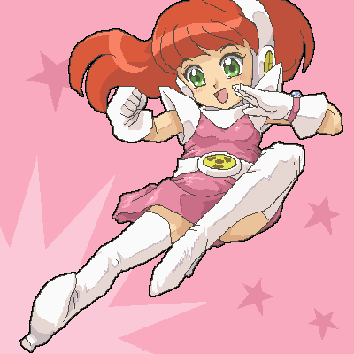 1girl, atomic_betty, bangs, betty_(atomic_betty), blunt_bangs, blush, boots, commentary