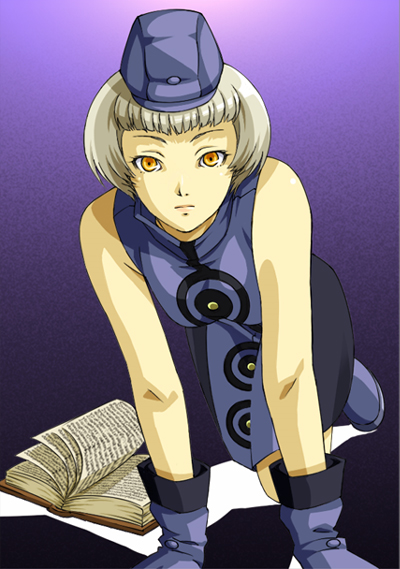 elizabeth, elizabeth_(persona), hat, persona, persona_3, solo, wankoro_mochi, white_hair