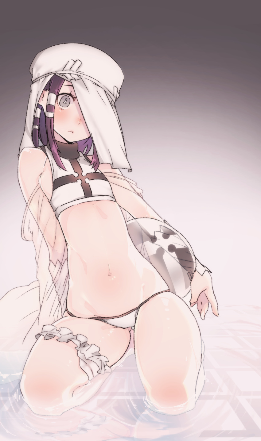 1girl, :<, arrow_(en'en_no_shouboutai), arrow_(symbol), ball, bare_shoulders, beachball, bikini