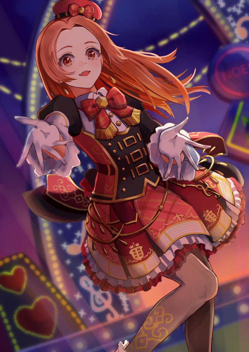 1girl, :d, absurdres, aikatsu!, aikatsu!_(series), aikatsu_on_parade!, beret, black_jacket