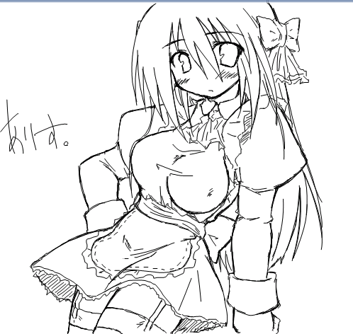 alice, alice_(ro), kaminagi-tei, kaminagi-tei_(artist), lowres, maid, ragnarok_online, thighhighs