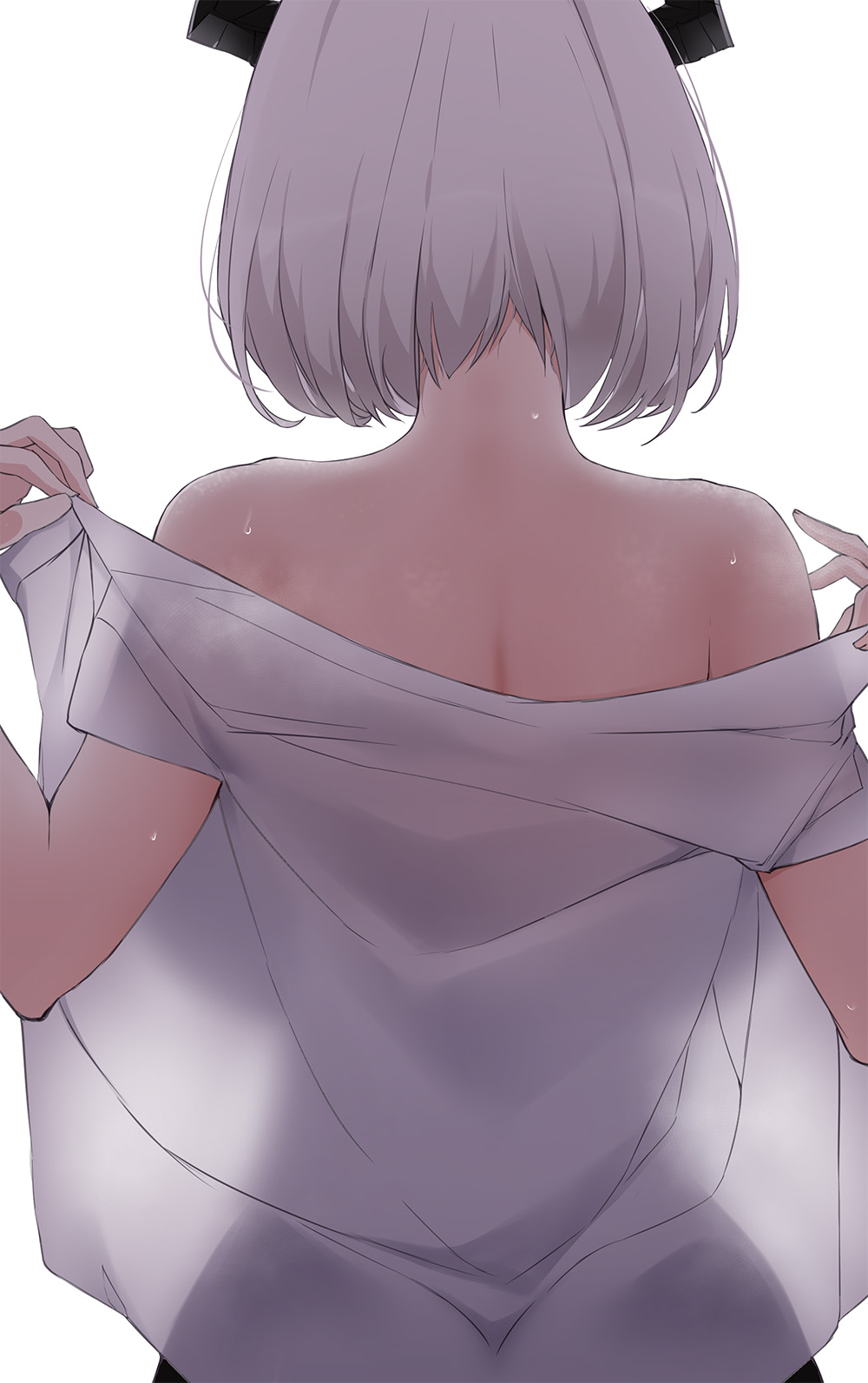 1girl, backboob, bare_shoulders, breasts, highres, huge_breasts, li_zhiheng, original