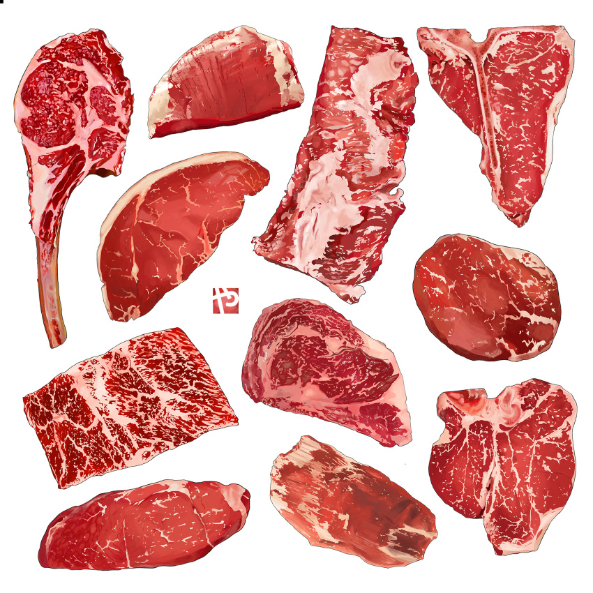 bone, food, food_focus, highres, meat, no_humans, original, raw_meat