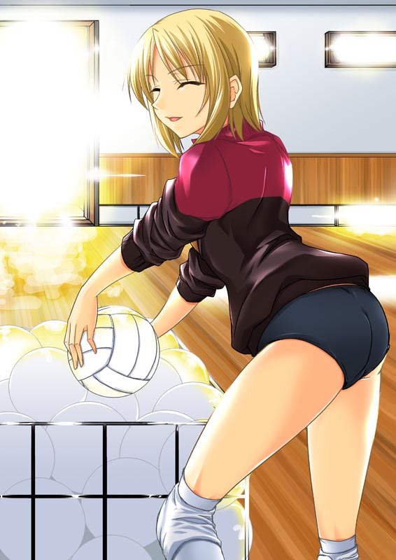 buruma, closed_eyes, gym_uniform, hayami, maho_(yakimorokoshi), mashuu, minami-ke, short_hair