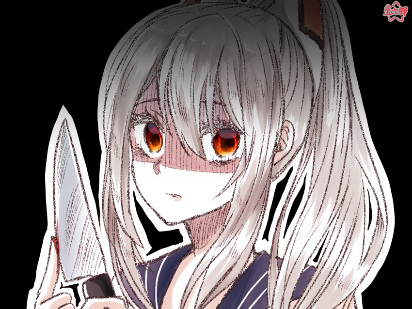 1girl, artist_name, ayanami_(azur_lane), azur_lane, blood, cut_finger, hairband, highres