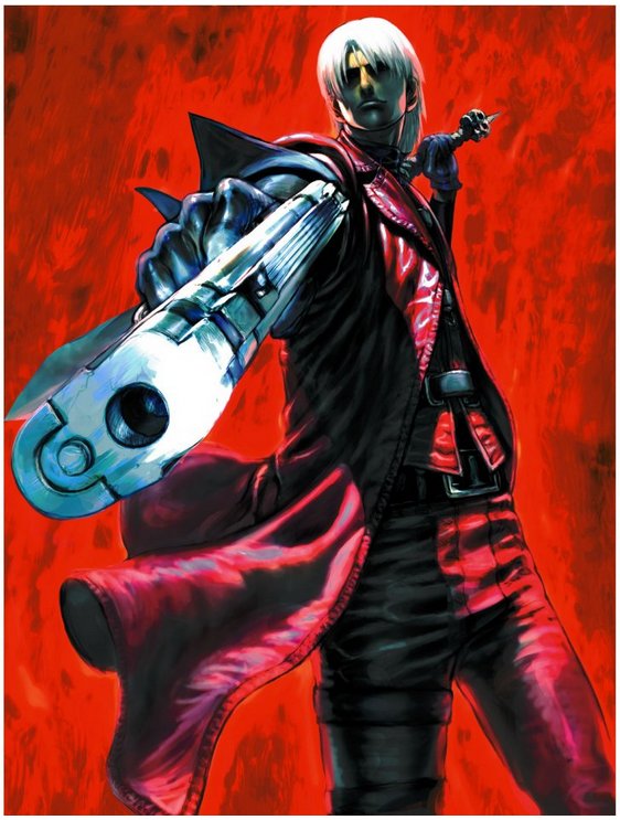 1boy, alastor_(sword), bangs, belt, black_belt, black_gloves, black_shirt, clasp