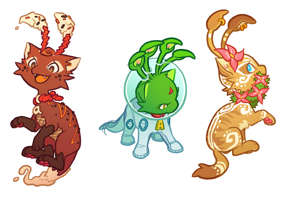 :d, aisha_(neopets), astronaut, blue_eyes, commentary, creature, earrings, english_commentary