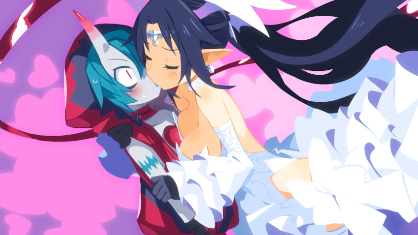 1boy, 1girl, disgaea, harada_takehito, makai_senki_disgaea_6, melodia_(disgaea), official_art, zed_(disgaea)