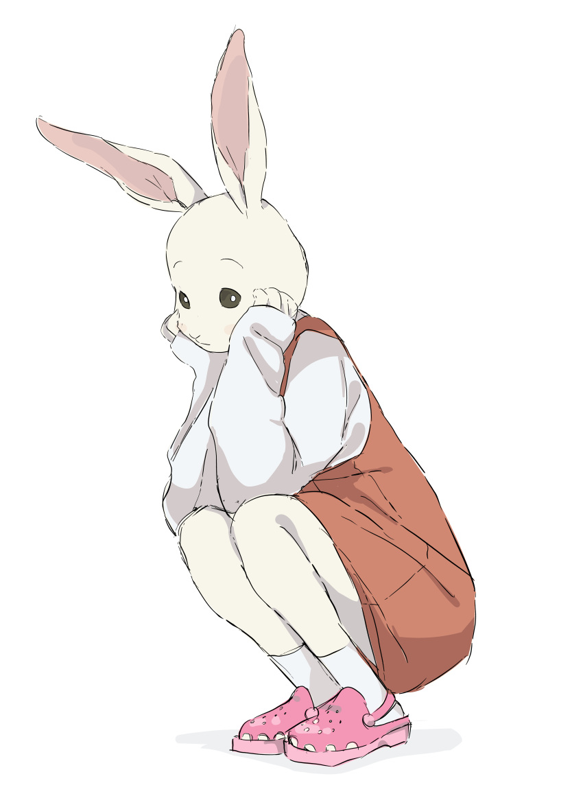 1girl, absurdres, beastars, blush, body_fur, brown_dress, casual, commentary